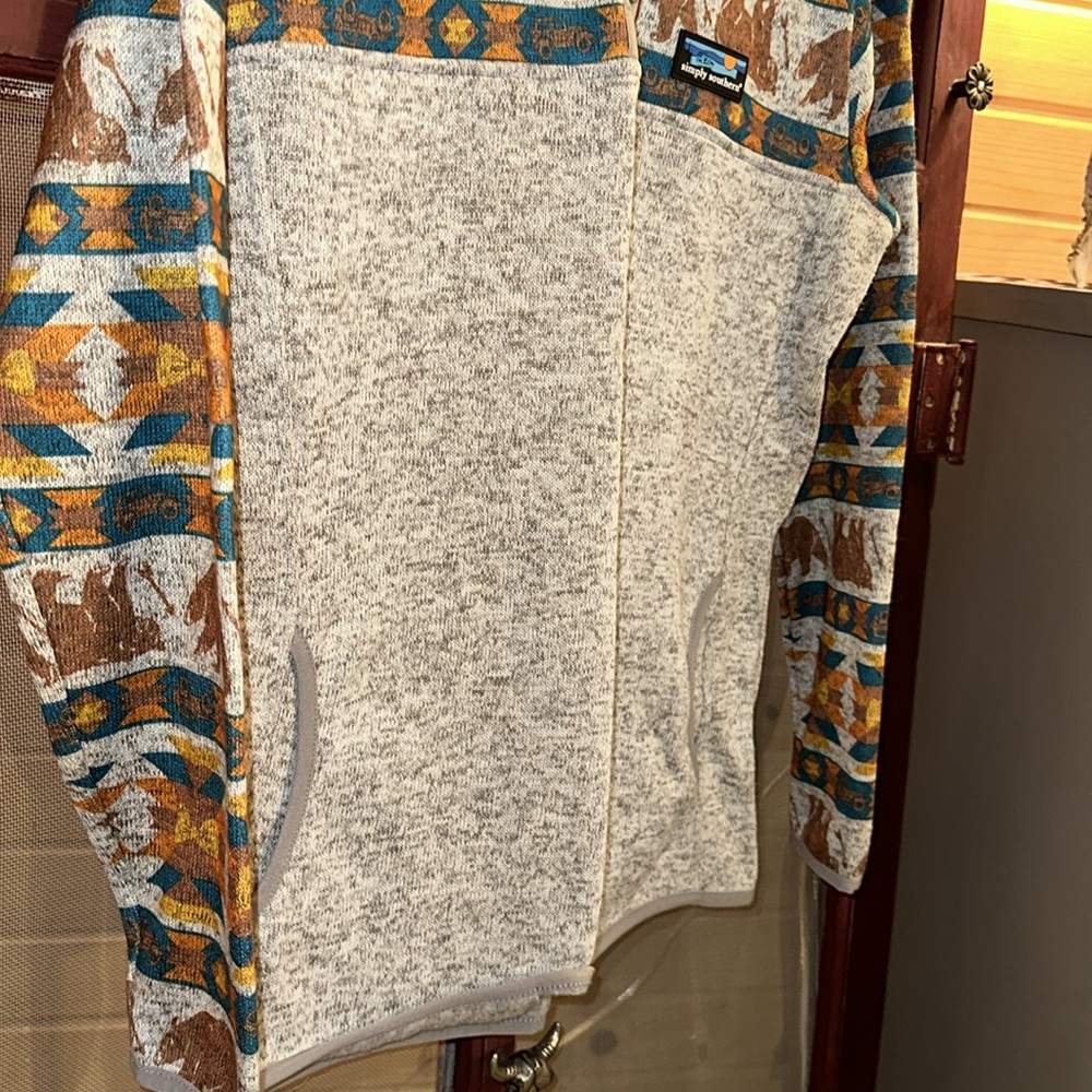 Aztec 1/4 Button Pullover - Picture 4 of 4